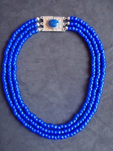 Blue White Hearts Lapis Clasp