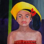 Bali Girl with Red Hibiscus